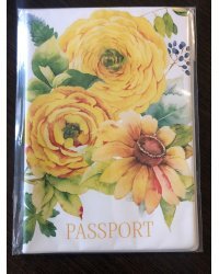 Обложка для паспорта &quot;ОfficeSpace. Цветы&quot;, фотопечать, пвх 