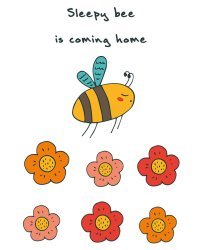 Блокнот для записей &quot;Sleepy bee is coming home&quot;