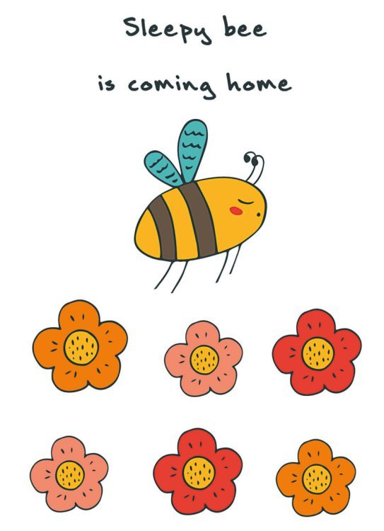 Блокнот для записей &quot;Sleepy bee is coming home&quot;