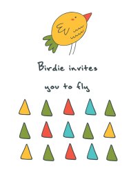 Блокнот для записей "Birdie invites you to fly"