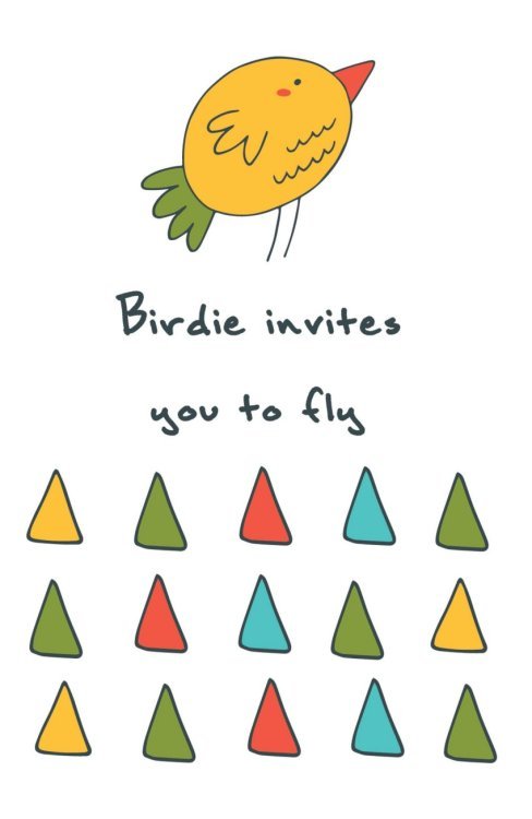 Блокнот для записей "Birdie invites you to fly"