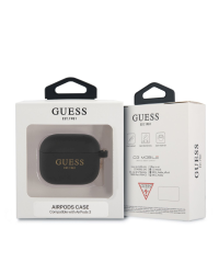 GUA3LSC4EK Guess 4G Charm Силиконовый чехол для наушников Apple Airpods 3 черный