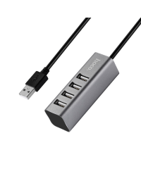 HOCO HUB HB1 Хаб 1 x 4 USB Разделитель серый