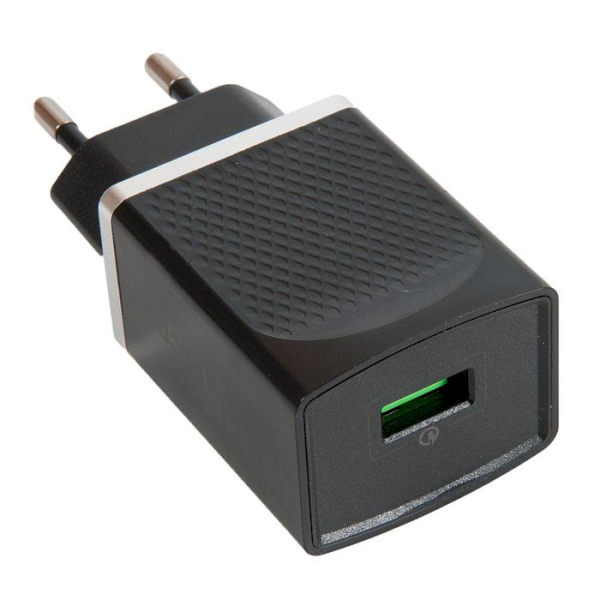 Hoco C42A Сетевое зарядное устройство USB-C / USB / 18W / 3A / Quick Charge 3.0 / Черное