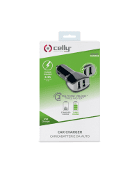 Celly Dual Fast Charge Премиум Автомобильная Зарядка 12 / 24V / 3.4A Черная