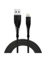 Кабель Fusion Fishbone USB-A - Lightning 30 Вт / 3А / 1,5 м черный