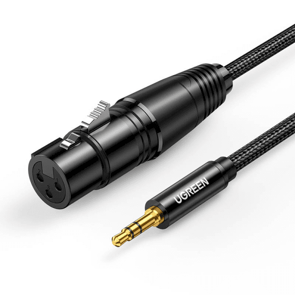 UGREEN AV131 Female XLR cable for jack 3.5 men - 2m (black)