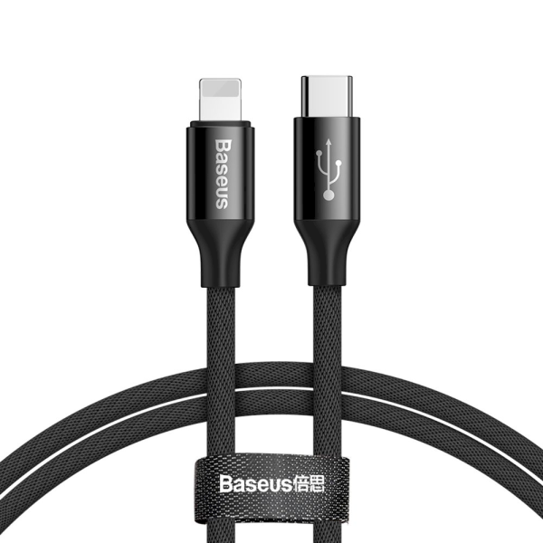 Baseus Yiven CATLYW-C01 USB-C -> Lightning провод для зарядки 18W / PD 2.0 / 100 cm черный