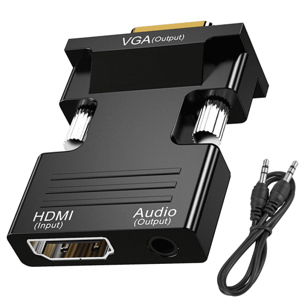 Конвертер видеосигнала Goodbuy HDMI в VGA (+аудио) черный