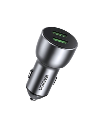 UGREEN QC 3.0 car charger, 2xUSB, 36W (gray)