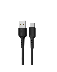 Кабель Borofone X16 USB-C 100см черный