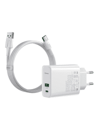 Baseus Speed PPS VOOC TZCCFS-H02 Сетевое зарядное устройство USB / USB-C / 4.5A / QC 4.0 / PD 3.0 белое