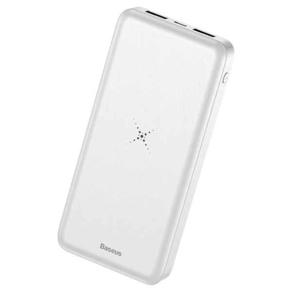 Baseus M36 Портативный аккумулятор 10000 mAh / Wireless Qi / 2 x USB Белый