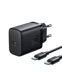 Joyroom JR-TCF11 быстрое зарядное устройство до 25 Вт + кабель USB-C | USB-C 1 м - черный