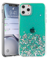 Fusion glue glitter силиконовый чехол для Apple iPhone 13 зеленый