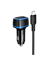 KAKU Car Charger KSC-528 Shengyu - 2xUSB - 2,8A with USB to Micro USB black