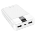 Borofone Power Bank 20000mAh BJ20A Mobile - 2xUSB - with 3 in 1 Micro USB, Type C, Lightning cable white