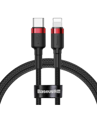 Baseus Cafule CATLKLF-91 USB-C -> Lightning Провод для Зарядки 18W / PD 2.0 / 100 cm Черно - Красный