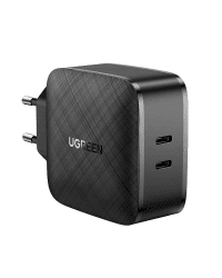 Wall Charger UGREEN CD216, 2xUSB-C, 66W, PD (black) 