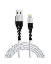 Кабель Fusion Fishbone USB-A - Lightning 30 Вт / 3А / 1,5 м белый