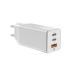 Baseus GaN CCGAN-B02 Сетевое зарядное устройство USB / 2 x USB-C / 65W / 5A / Quick Charge 3.0 Белое