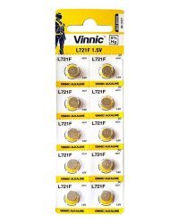 Vinnic AG11 / LR721 / SR721W / 162 / GP62A / 362 / Alkaline 1.5V Батарея (10шт.)