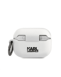 KLACAPSILCHWH Karl Lagerfeld Choupette Head Silicone Case for Airpods Pro White