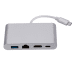 Goodbuy адаптер 4 в 1 USB-C - USB 3.0 / RJ45 (Gigabit) / HDMI / USB-C серебристый