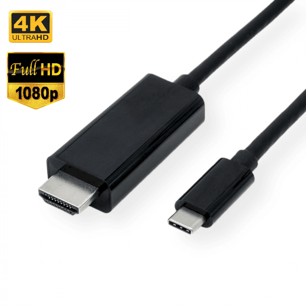 Fusion USB-C -> HDMIКабель 19pin 2160p Ultra HD 1.5 метра Черный