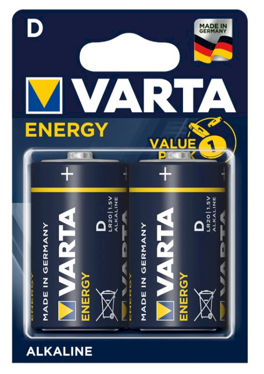 Varta 4120/D2 Alkaline LR20 1.5V батарейки (2шт.) (EU Blister)