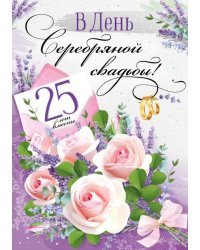 Открытка "С серебряной свадьбой / 25"