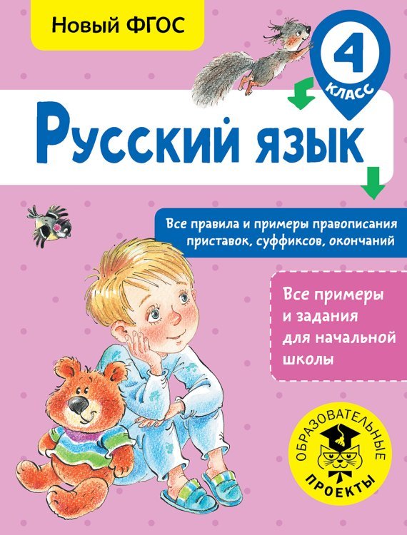 Русский язык. Все правила и примеры правописания приставок, суффиксов, окончаний. 4 класс