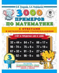 3000 примеров по математике. Счет в пределах 100 и 1000. С ответами и методическими рекомендациями. 3 класс