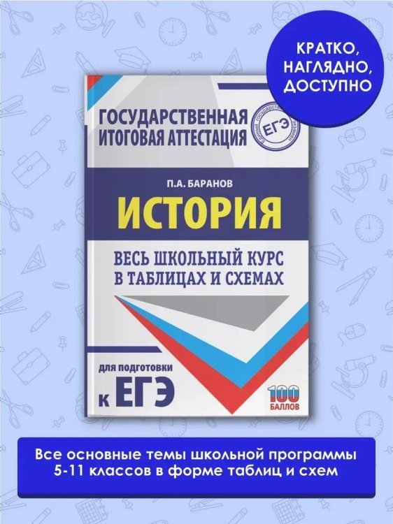 ЕГЭ. История. Весь школьный курс в таблицах и схемах для подготовки к единому государственному экзамену