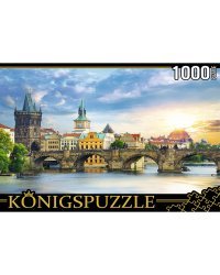 26. Konigspuzzle. ПАЗЛЫ 1000 элементов. ГИK1000-0635 ПРАГА. КАРЛОВ МОСТ