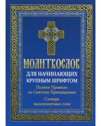 Молитвослов для начинающих крупным шрифтом. Полное Правило ко Святому Причащению. Словарь