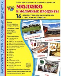 Демонстрационные картинки. Молоко и молочные продукты