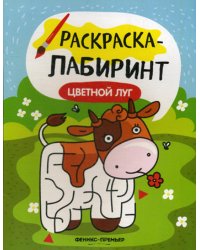 Цветной луг. Книжка-раскраска