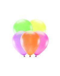 Neon Balloons 25cm, mix (1 pkt / 5 pc.)