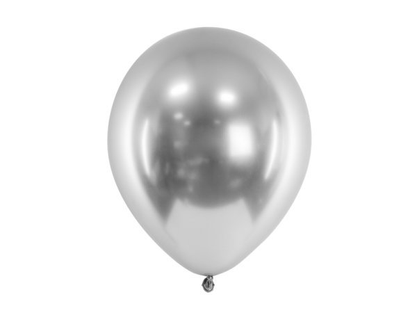 Glossy Balloons 30cm, silver (1 pkt / 10 pc.)