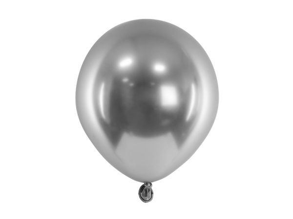 Glossy Balloons 12 cm, dark silver (1 pkt / 50 pc.)