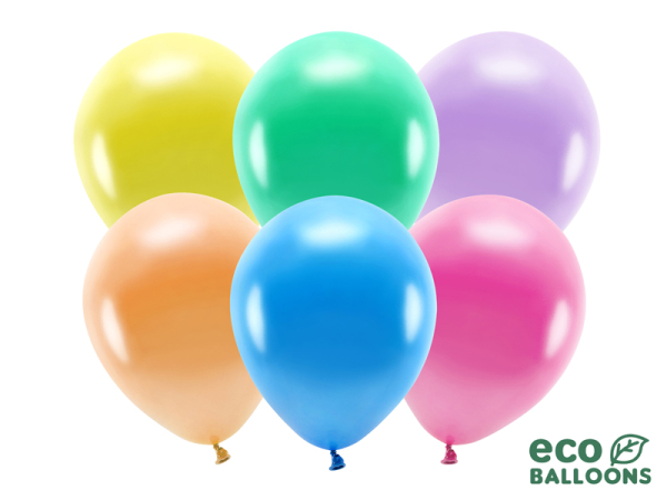 Eco Balloons 26cm metallic, mix (1 pkt / 10 pc.)