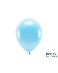 Eco Balloons 26cm metallic, light blue (1 pkt / 10 pc.)