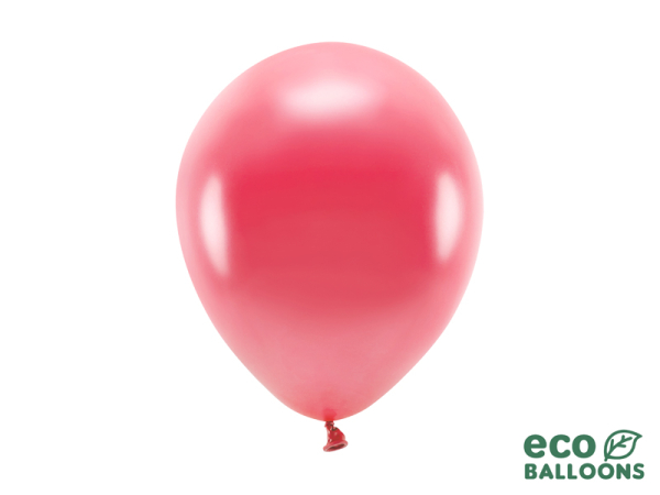 Eco Balloons 26cm metallic, light red (1 pkt / 10 pc.)