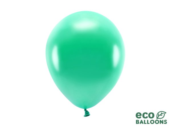 Eco Balloons 26cm metallic, green (1 pkt / 10 pc.)