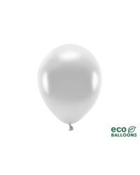 Eco Balloons 26cm metallic, silver (1 pkt / 10 pc.)