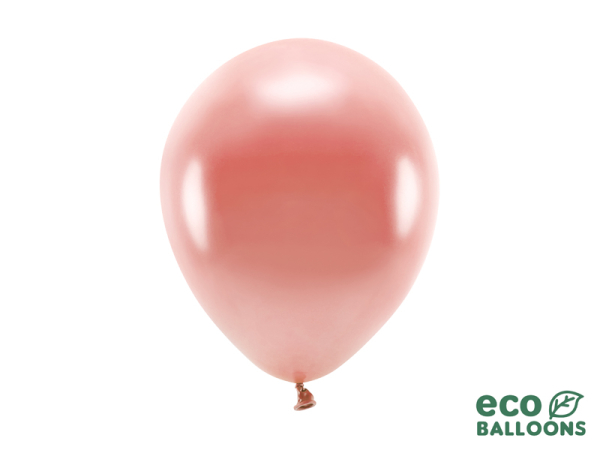 Eco Balloons 26cm metallic, rose gold (1 pkt / 10 pc.)