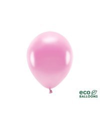 Eco Balloons 26cm metallic, pink (1 pkt / 10 pc.)