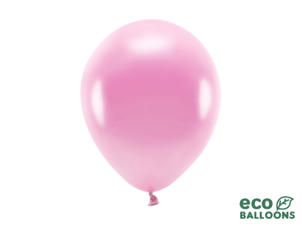 Eco Balloons 26cm metallic, pink (1 pkt / 10 pc.)