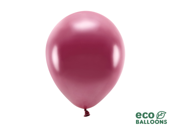 Eco Balloons 26cm metallic, deep red (1 pkt / 10 pc.)